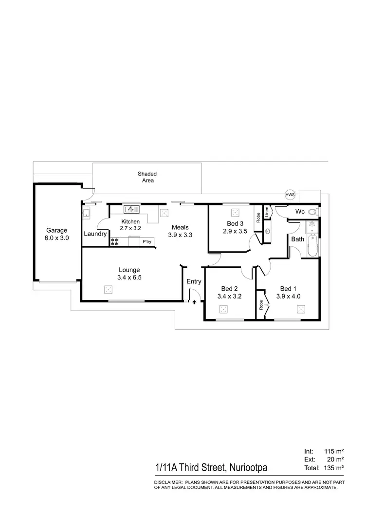 Floorplan of Homely house listing, 1/11A Third Street, Nuriootpa SA 5355