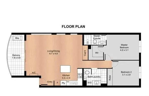 Floorplan of Homely unit listing, 20/142 Stanhill Drive, Chevron Island QLD 4217