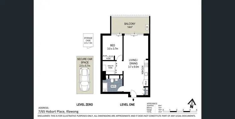 Floorplan of Homely unit listing, 7/65 Hobart Place, Illawong NSW 2234