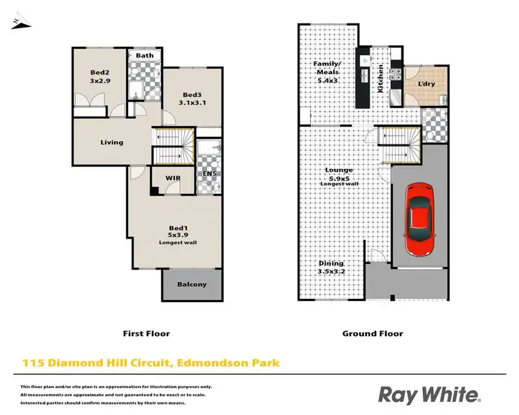 Floorplan of Homely semi-detached listing, 115 Diamond Hill Circuit, Edmondson Park NSW 2174