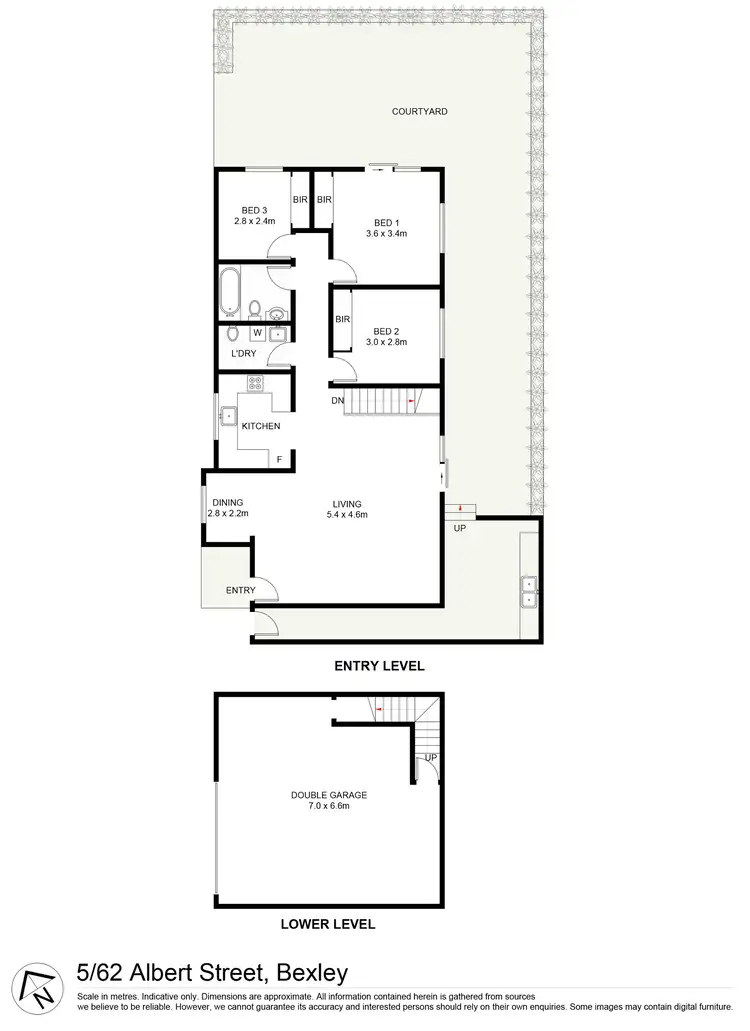 Floorplan of Homely townhouse listing, 5/62-64 Albert Street, Bexley NSW 2207