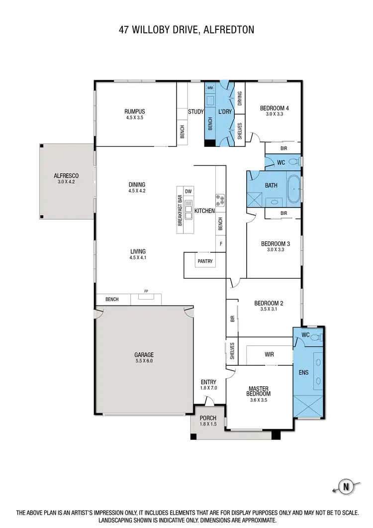 Floorplan of Homely house listing, 47 Willoby Drive, Alfredton VIC 3350
