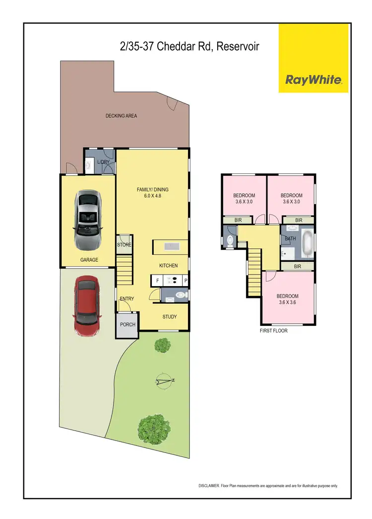 Floorplan of Homely townhouse listing, 2/35-37 Cheddar Road, Reservoir VIC 3073