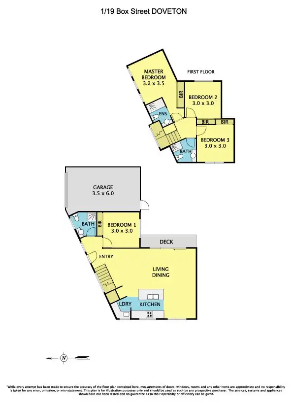 Floorplan of Homely townhouse listing, 1/19 Box Street, Doveton VIC 3177