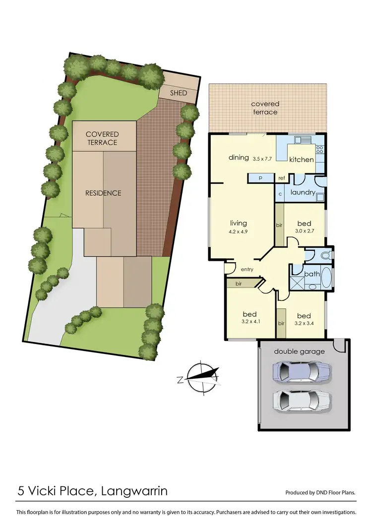 Floorplan of Homely house listing, 5 Vicki Place, Langwarrin VIC 3910
