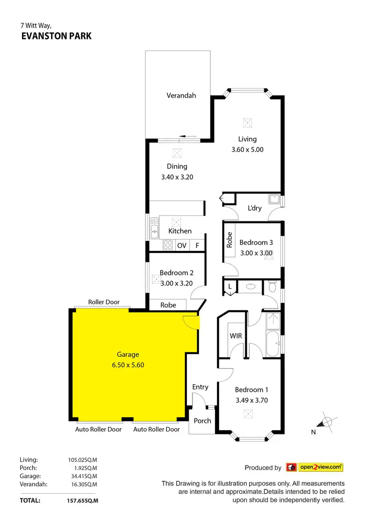 Floorplan of Homely house listing, 7 Witt Way, Evanston Park SA 5116