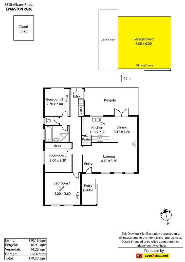Floorplan of Homely house listing, 33 St Albans Road, Evanston Park SA 5116