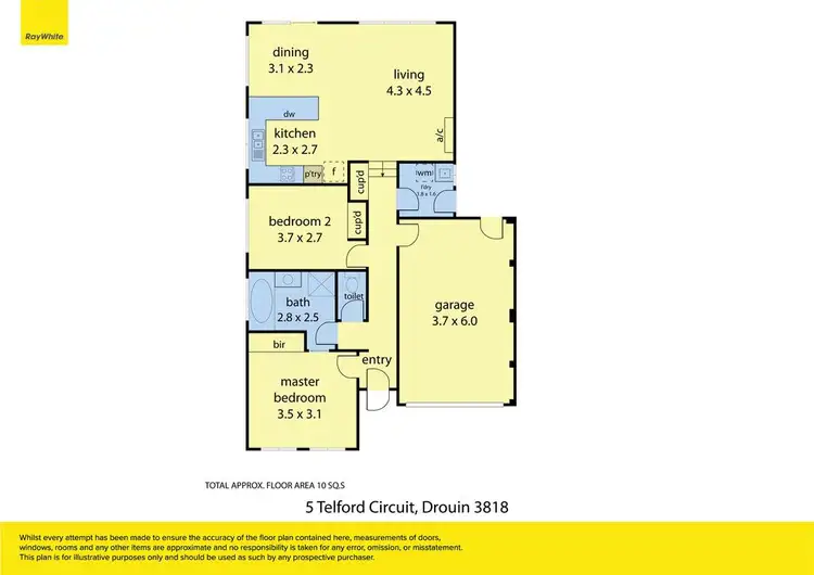 Floorplan of Homely unit listing, 5 Telford Circuit, Drouin VIC 3818