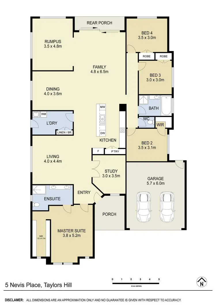 Floorplan of Homely house listing, 5 Nevis Place, Taylors Hill VIC 3037