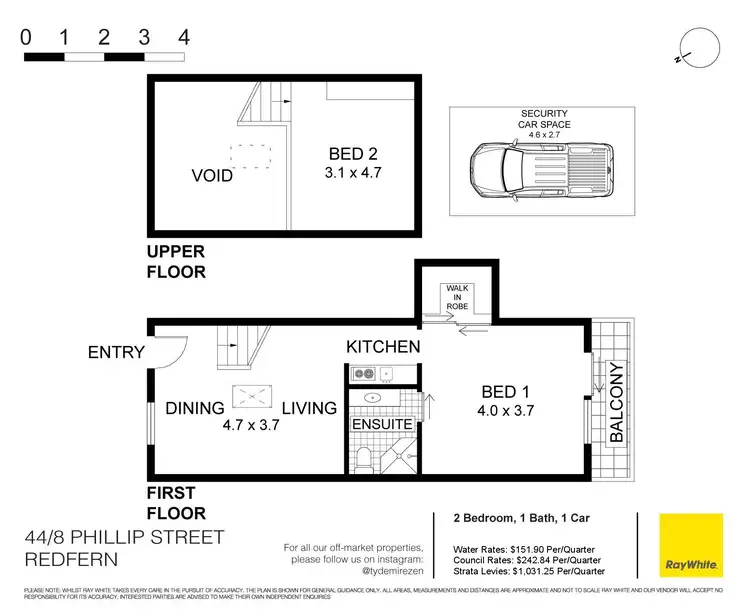 Floorplan of Homely apartment listing, 44/8 Phillip Street, Redfern NSW 2016