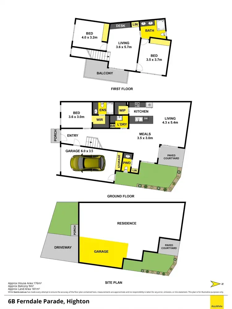 Floorplan of Homely townhouse listing, 6B Ferndale Parade, Highton VIC 3216
