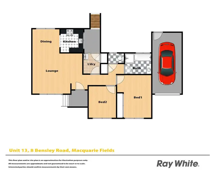 Floorplan of Homely villa listing, 13/8 Bensley Road, Macquarie Fields NSW 2564