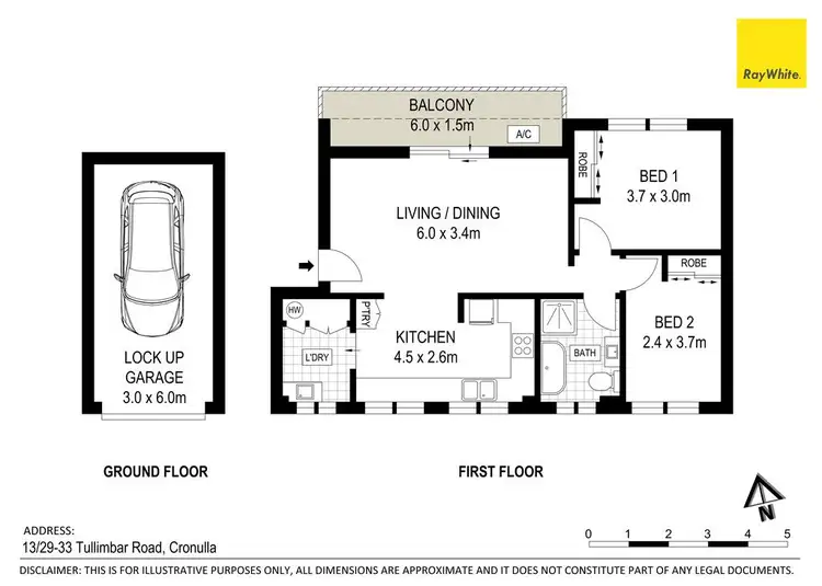 Floorplan of Homely unit listing, 13/29 Tullimbar Road, Cronulla NSW 2230