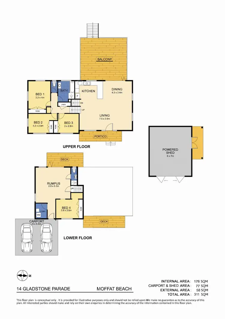 Floorplan of Homely house listing, 14 Gladstone Parade, Moffat Beach QLD 4551