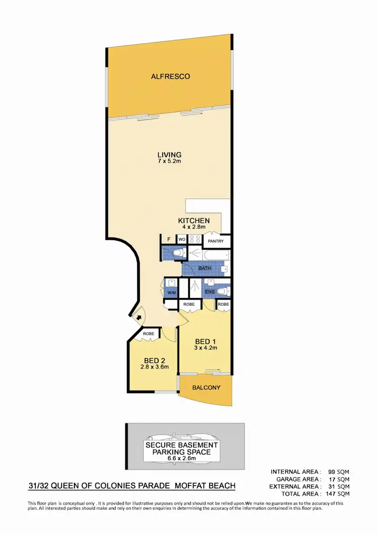 Floorplan of Homely unit listing, Unit 31/32 Queen of Colonies Parade, Moffat Beach QLD 4551