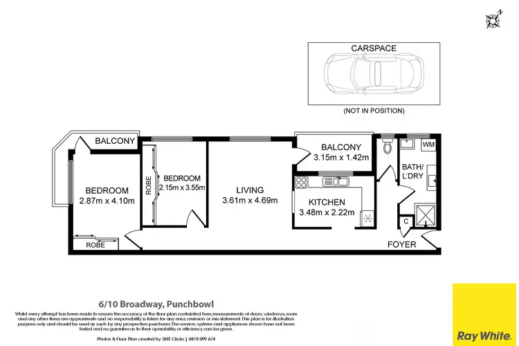 Floorplan of Homely unit listing, 6/10 Broadway, Punchbowl NSW 2196