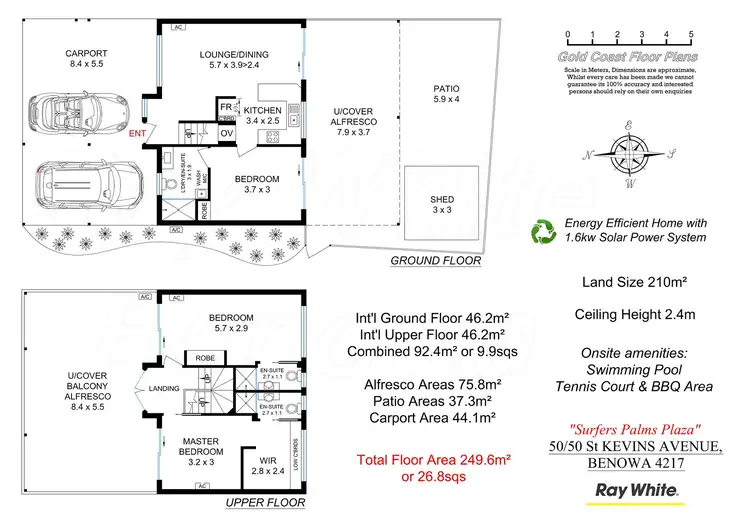 Floorplan of Homely townhouse listing, 50/50 St Kevins Avenue, Benowa QLD 4217