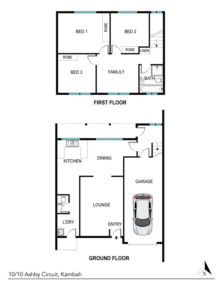 Floorplan of Homely townhouse listing, 10/10 Ashby Circuit, Kambah ACT 2902