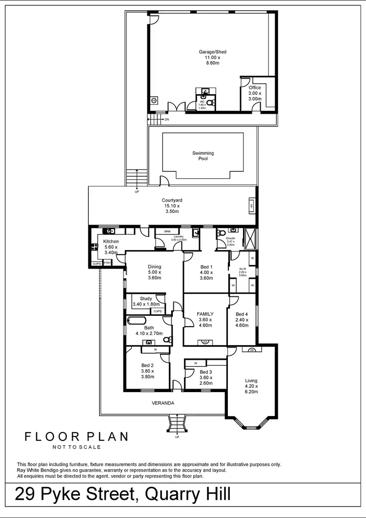 Floorplan of Homely house listing, 29 Pyke Street, Quarry Hill VIC 3550