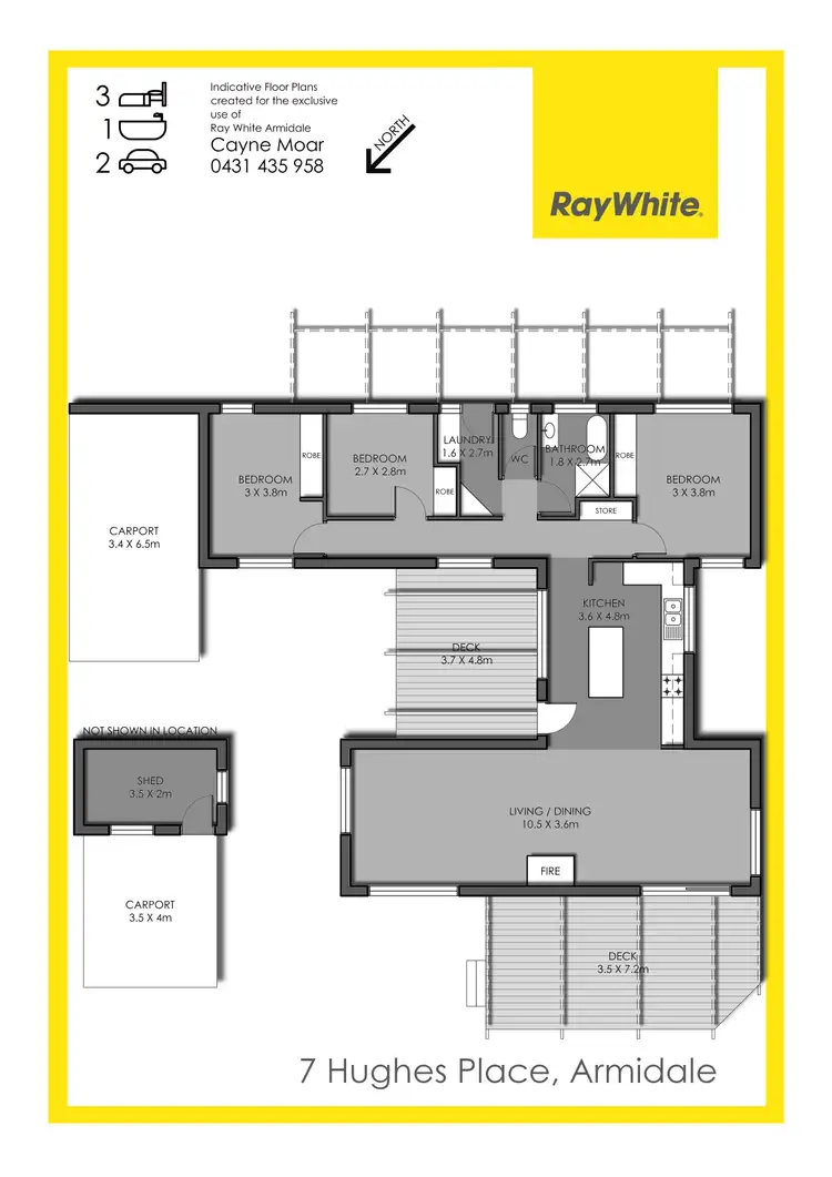 Floorplan of Homely house listing, 7 Hughes Place, Armidale NSW 2350