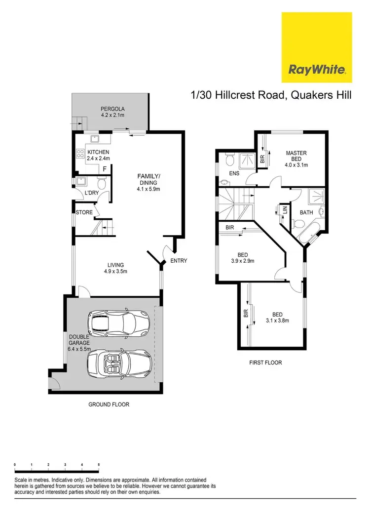 Floorplan of Homely townhouse listing, 1/30 Hillcrest Road, Quakers Hill NSW 2763
