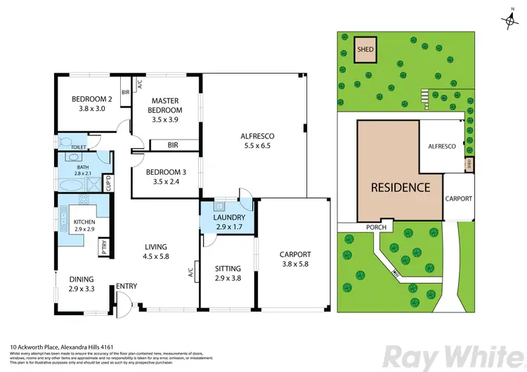 Floorplan of Homely house listing, 10 Ackworth Place, Alexandra Hills QLD 4161