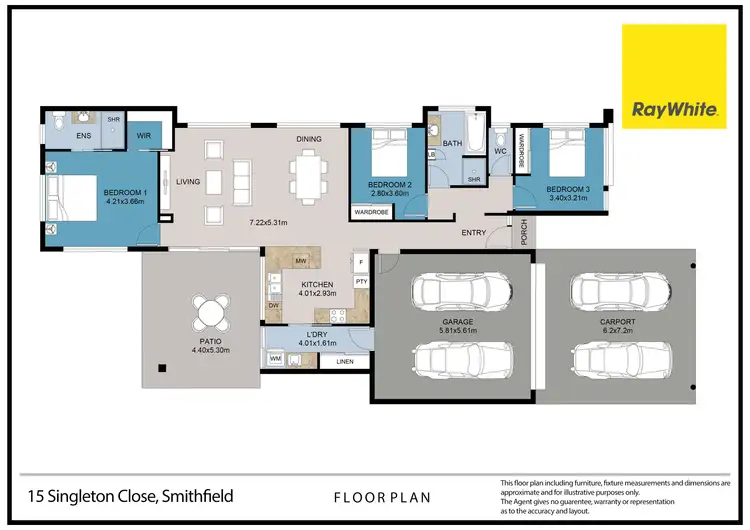 Floorplan of Homely house listing, 15 Singleton Close, Smithfield QLD 4878