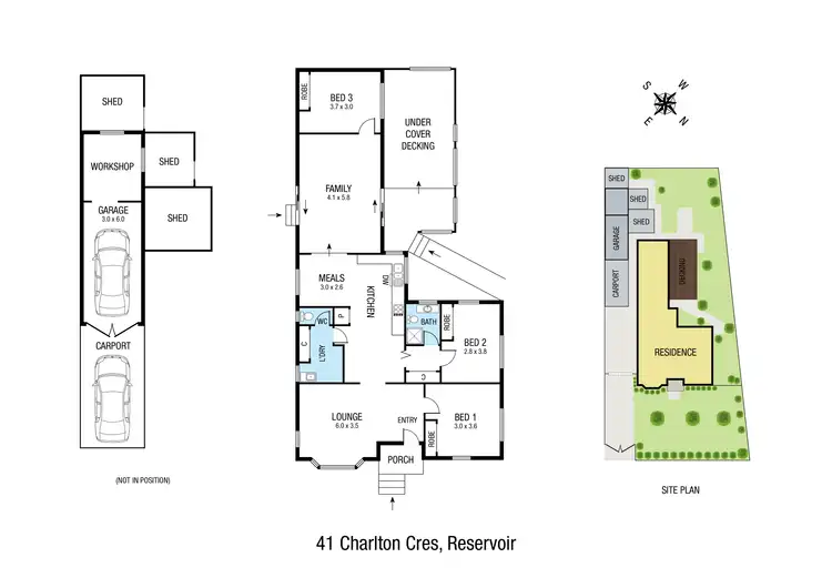 Floorplan of Homely house listing, 41 Charlton Crescent, Reservoir VIC 3073