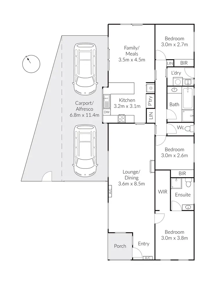 Floorplan of Homely house listing, 1/16 Benjamin Drive, Lara VIC 3212