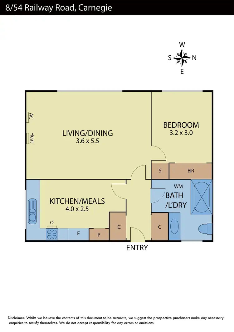 Floorplan of Homely apartment listing, 8/54 Railway Road, Carnegie VIC 3163