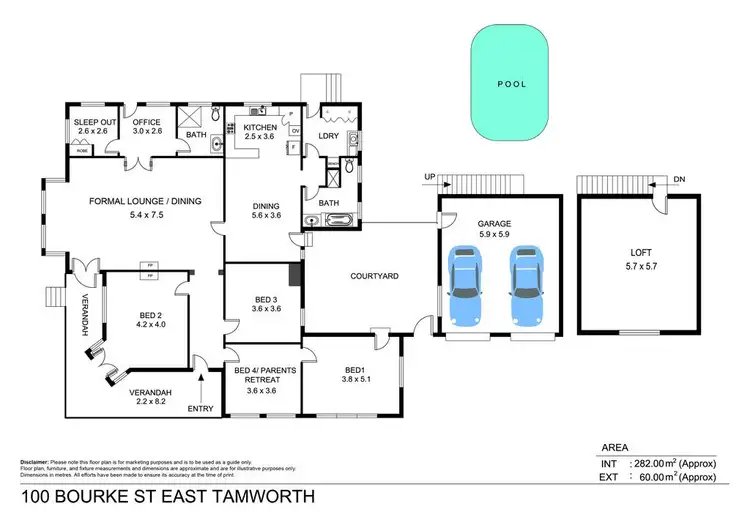 Floorplan of Homely house listing, 100 Bourke Street, Tamworth NSW 2340
