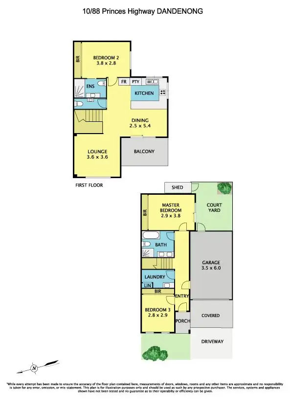 Floorplan of Homely townhouse listing, 10/88 Princes Highway, Dandenong VIC 3175