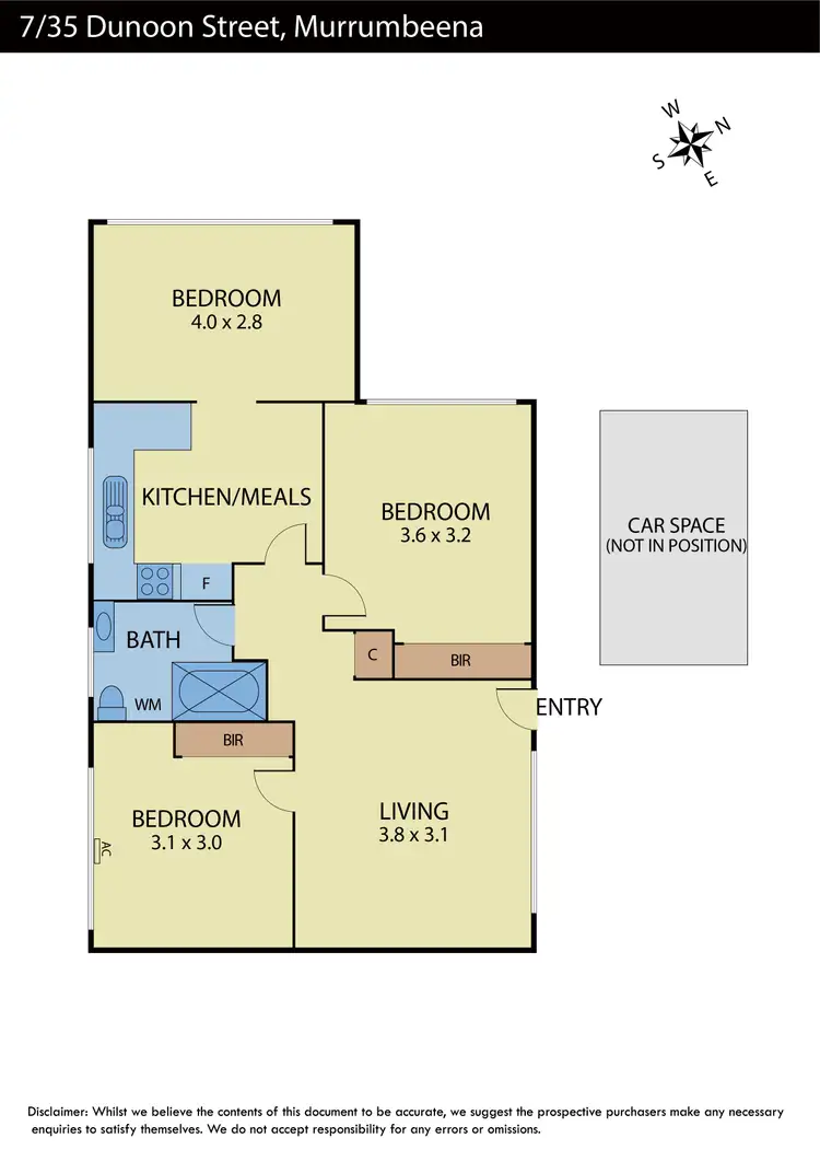 Floorplan of Homely apartment listing, 7/35 Dunoon Street, Murrumbeena VIC 3163