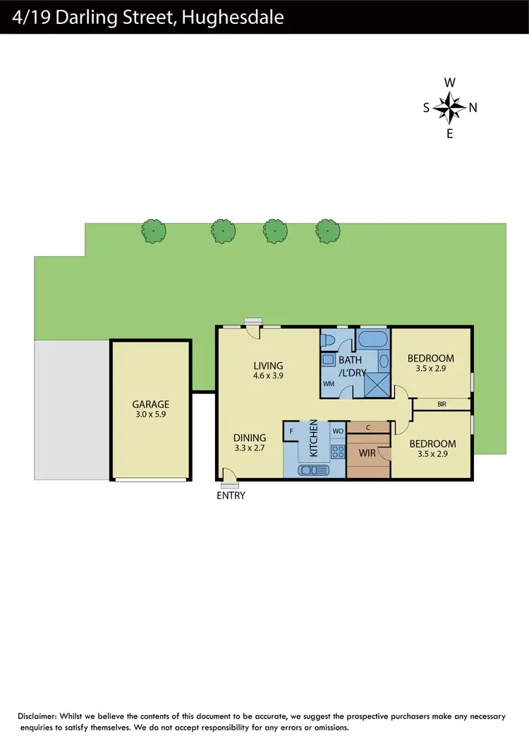 Floorplan of Homely unit listing, 4/19 Darling Street, Hughesdale VIC 3166