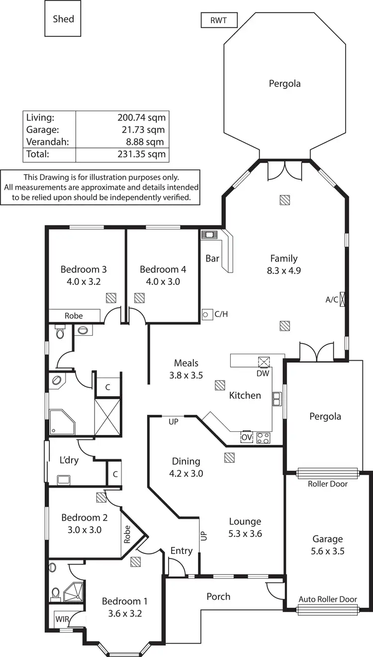 Floorplan of Homely house listing, 16 Rosalia Court, Kidman Park SA 5025