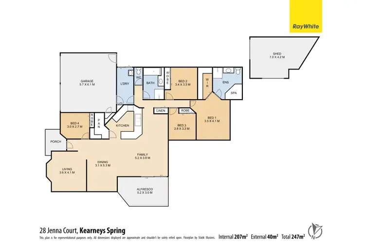 Floorplan of Homely house listing, 28 Jenna Court, Kearneys Spring QLD 4350