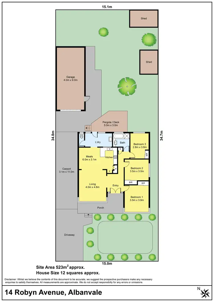 Floorplan of Homely house listing, 14 Robyn Avenue, Albanvale VIC 3021