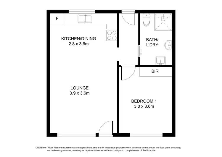Floorplan of Homely apartment listing, 1/20A Wyatt Street, Mount Gambier SA 5290