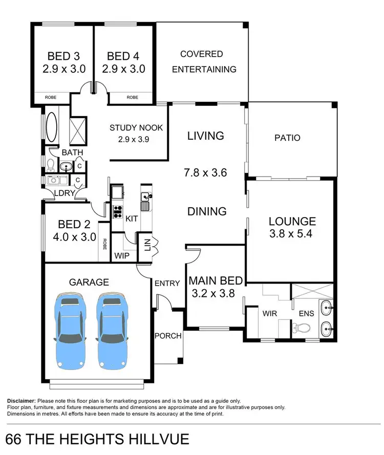 Floorplan of Homely house listing, 66 The Heights, Tamworth NSW 2340
