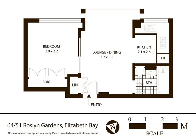 Floorplan of Homely apartment listing, 64/51 Roslyn Gardens, Elizabeth Bay NSW 2011