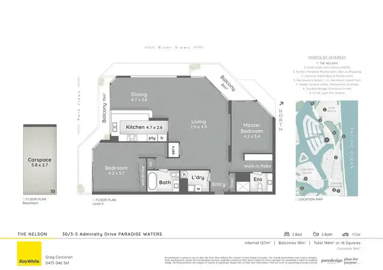 Floorplan of Homely apartment listing, 30/3-5 Admiralty Drive, Surfers Paradise QLD 4217