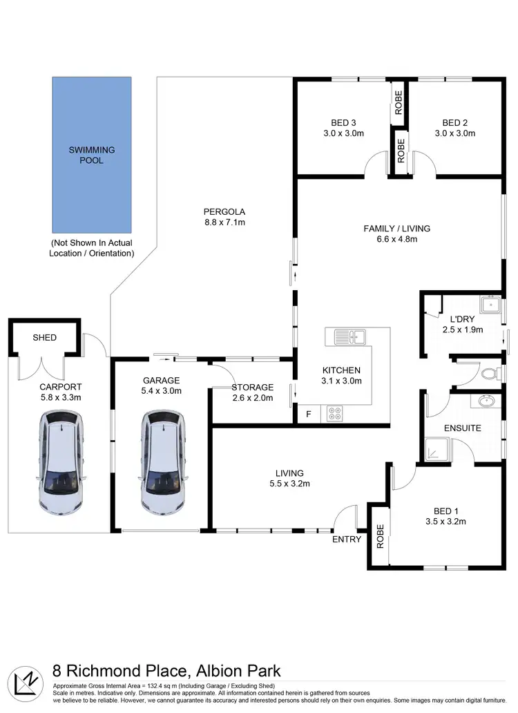 Floorplan of Homely house listing, 8 Richmond Place, Albion Park NSW 2527