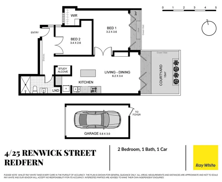 Floorplan of Homely apartment listing, 4/25 Renwick Street, Redfern NSW 2016