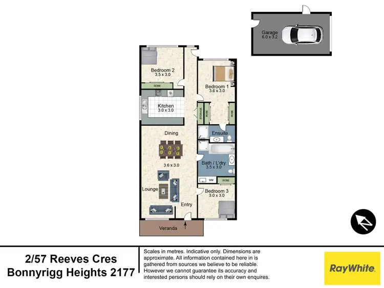 Floorplan of Homely villa listing, 2/57 Reeves Crescent, Bonnyrigg NSW 2177