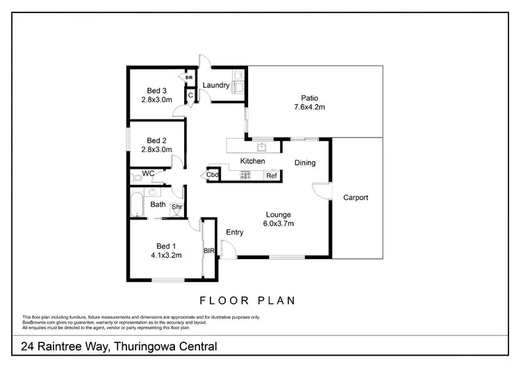 Floorplan of Homely house listing, 24 Raintree Way, Thuringowa Central QLD 4817