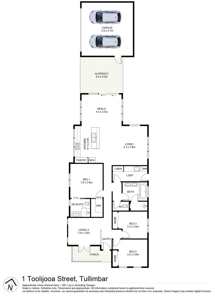 Floorplan of Homely house listing, 1 Toolijooa Street, Tullimbar NSW 2527