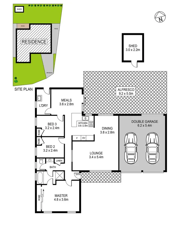 Floorplan of Homely house listing, 13 Hinkler Place, Doonside NSW 2767