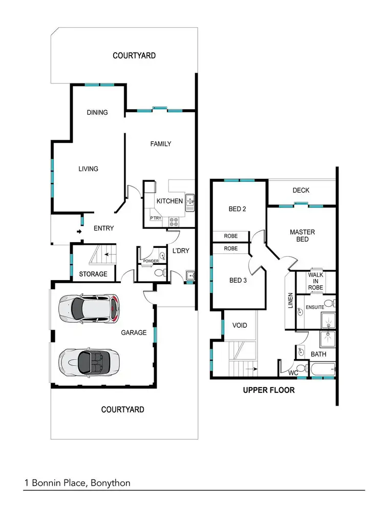 Floorplan of Homely townhouse listing, 1 Bonnin Place, Bonython ACT 2905