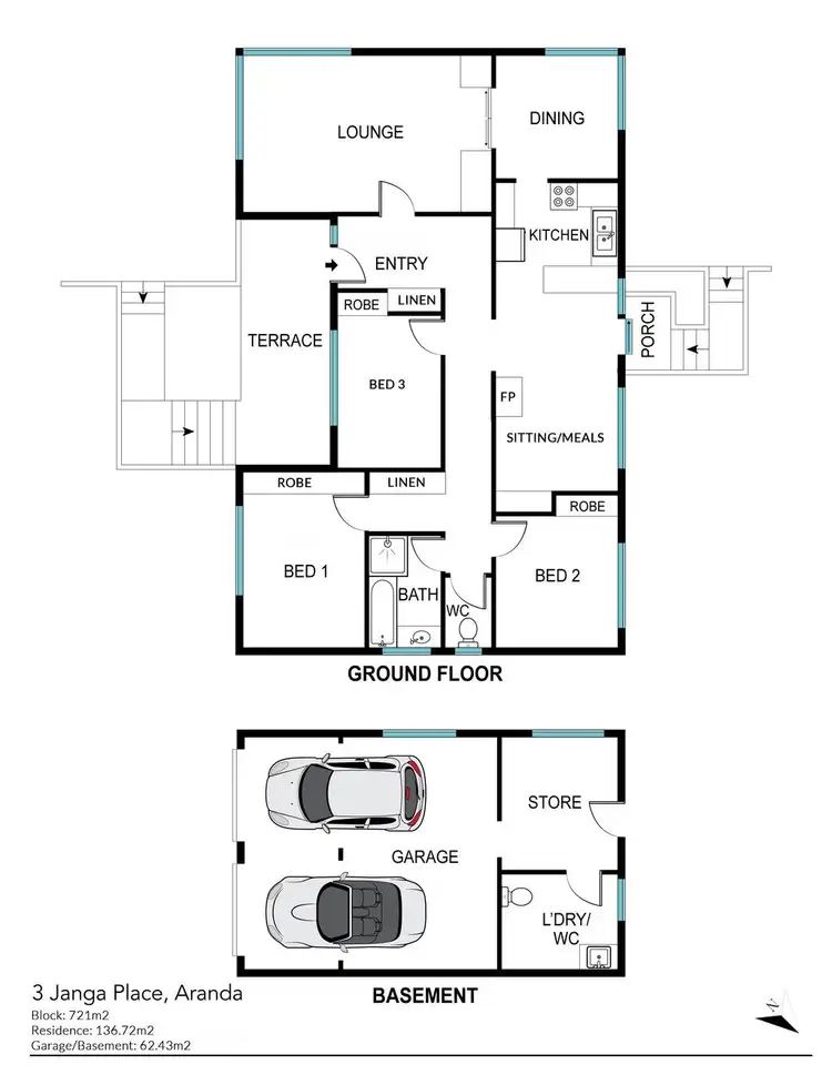 Floorplan of Homely house listing, 3 Janga Place, Aranda ACT 2614