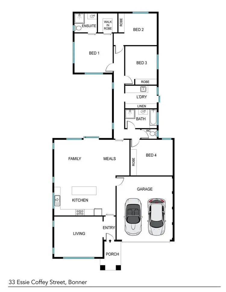 Floorplan of Homely house listing, 33 Essie Coffey Street, Bonner ACT 2914